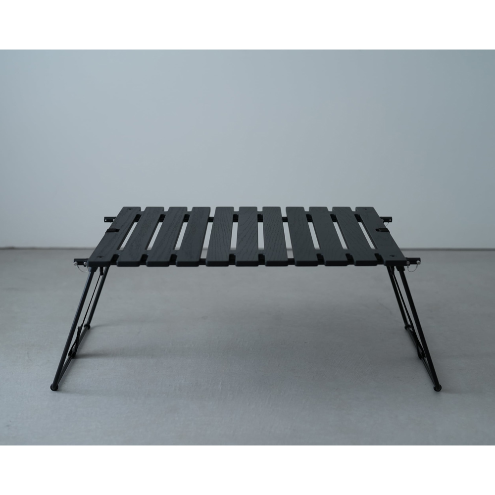 에이치엑스오 디자인 폴딩 우드 스트라이프 테이블 (블랙/알루미늄)/HXO_C5XO404BK